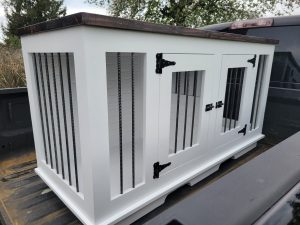 crate in pickup truck for delivery